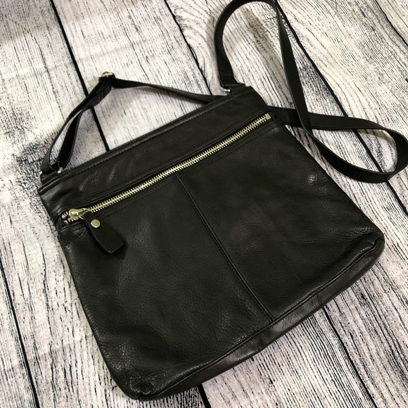 margot black leather purse